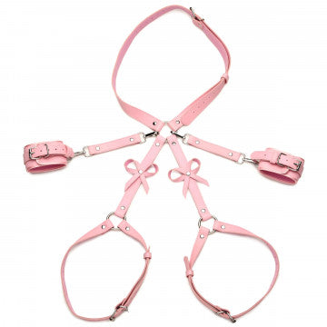 Bondage Harness With Bows - Medium/large - Pink